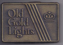 OLD GOLD LIGHTS CIGARETTE - VINTAGE MEN&#39;S Belt Buckle - $29.95