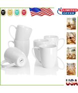 Elegant 12 Oz Porcelain Coffee Mugs Set of 6 – Modern Style and Freezer ... - $1,107.60 MXN