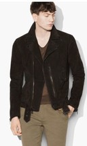 John Varvatos Collection Suede Biker Leather Jacket. Size EU 50 USA 40 - $964.60