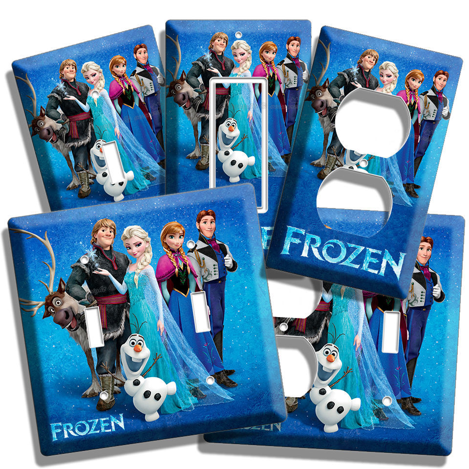 DISNEY FROZEN ANNA ELSA HANS OLAF LIVING ROOM DECOR LIGHT SWITCH OUTLET PLATES