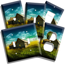 Old Wooden Farm House Cabin Weat Field Wind Vane Room Decor Light Switch Outlets - $11.03+