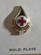 RED CROSS -  Droplet Blood Donor 4 Gallon Lapel Hat Pin - £7.07 GBP