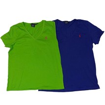Ralph Lauren Sport Lot of 2 V-Neck Short Sleeve Slim Fit Tee T-shirts Womens XL - £20.35 GBP