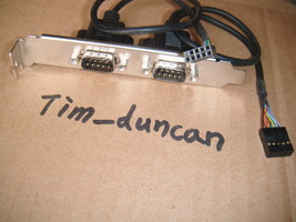 Universal foxconn DUAL DB9 PIN Serial cable PCI bracket R232 COM ports - $9.00