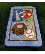 Just Born Blue Baseball Fleece 30”x45”  Baby Blanket - $49.50