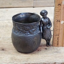 Victorian Antique Middletown Plate Co. Girl on Cup Toothpick Holder - £46.70 GBP