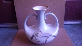 Rare Antique Warwick Ioga Verbenia Seagull Double Handled Porcelain Vase C1904 - £106.19 GBP