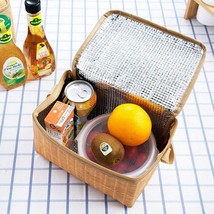 Wicker Picnic Basket Outdoor Tableware Box Lunch Vintage Wine Beach BBQ Travel - £9.20 GBP
