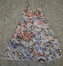 Womens Shirt Jr Girls Hang Ten Ivory Paint Splatter Sleeveless Tiered-sz XL - £11.59 GBP