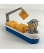Fisher Price Geotrax Ocean Cargo Transport Boat with Crates Lot Vintage ... - $32.41 CAD