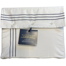 Ralph Lauren Organic Sateen Handkerchief Embroidery Full Flat Sheet NWT - $49.49