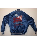 Mens Vtg West Ark Balloon Meister Club Satin Bomber Jacket XL Walla Wall... - $128.69