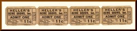 Heller&#39;s Acme Shows Carnival Tickets, Franklin Lakes, New Jersey/NJ, 195... - $6.00