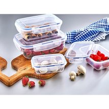 MAXPERKX 3pcs Rectangular Leakproof Food Storage Containers Clip Lock Se... - £10.79 GBP