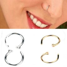 AIXCE 2 pairs 8mm Unisex Charming Hoop Fake Nose Ring Non Piercing Body Jewelry  - £7.90 GBP