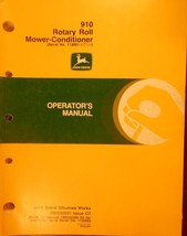 John Deere 910 Rotary Roll Mower Conditioner Operator's Manual - $10.00