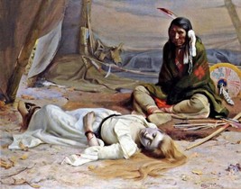 &#39;The Captive&#39; by E. Irving Couse. Indians Repro. Giclee - £6.86 GBP+