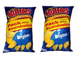 Ruffles Chips Original BIG SIZE 2 x 265g Corrugated and Crisp Potato Snack - £20.86 GBP