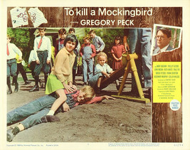 TO KILL A MOCKINGBIRD 11x14 IN LOBBY CARD SCOUT DEFENDS ATTICUS RARE COLOR - $24.99