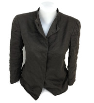 Emanuel Ungaro Women&#39;s Modern Lagenlook Cotton Metallic Blend Blazer Siz... - $27.81