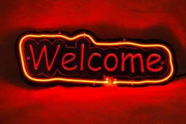 Welcome 3D Acrylic Beer Bar Neon Light Sign 13&#39;&#39; x 5&#39;&#39;  - £159.07 GBP