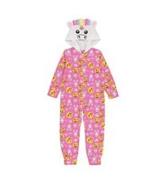 emoji Kids Hooded Blanket Sleepers One Piece Hot Pink Size 6 Nwt - £11.76 GBP