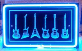 Guitars 3D Acrylic Beer Bar Neon Light Sign 12&#39;&#39; x 7&#39;&#39;  - £151.70 GBP