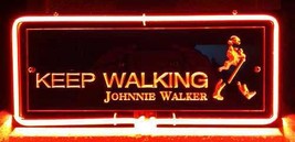 Johnnie Walker Keep Waking 3D Acrylic Beer Bar Neon Light Sign 12&#39;&#39; x 6&#39;&#39;  - £156.48 GBP