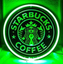 Starbucks Coffee 3D Acrylic Beer Bar Neon Light Sign 11&#39;&#39; Diameter - £158.49 GBP