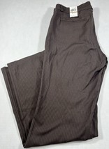 Dockers Khaki Goodness Pants Women&#39;s Size 12M Dark Brown Striped Stretch Waist - £15.69 GBP
