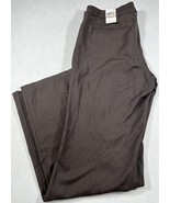 Dockers Khaki Goodness Pants Women&#39;s Size 12M Dark Brown Striped Stretch... - £15.68 GBP