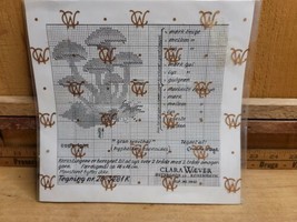 1960s Clara Waever Counted Cross Stitch Nr 26-3281L Mushroom Gran Svovlhat VTG - £67.25 GBP