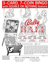 Bali Pinball FLYER Original NOS Bingo Game 1974 Paper Vintage Promo Art - £26.53 GBP