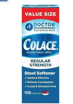 COLACE regular strength Stool Softener 100mg Docusate Sodium 100/ct Exp ... - $240.85 MXN