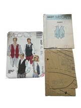McCall&#39;s Pattern 4437 Misses Men&#39;s Teen Boys Lined Vest Size Medium Uncut - $9.49