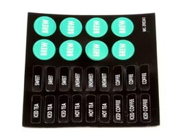Fits Wilbur Curtis WC-390241 Label/Overlay, Flavor Options &amp; Brew Button... - $78.71