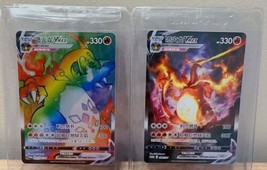 Pokemon S-Chinese SWSH Promo Card 079&amp;080/S-P Two Charizard Rainbow/Vmax Sealed - £71.76 GBP