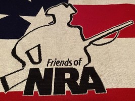 Friends of the NRA USA flag throw blanket Gun National rifle association - £27.83 GBP