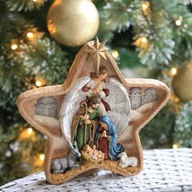 1pcs Nativity Scene Statue Baby Jesus Christmas Crib Figurine Ornament Nativity  - £65.94 GBP+