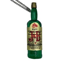 Vintage J&amp;B SCOTCH WHISKY Plastic Bottle Charm Necklace - £9.72 GBP