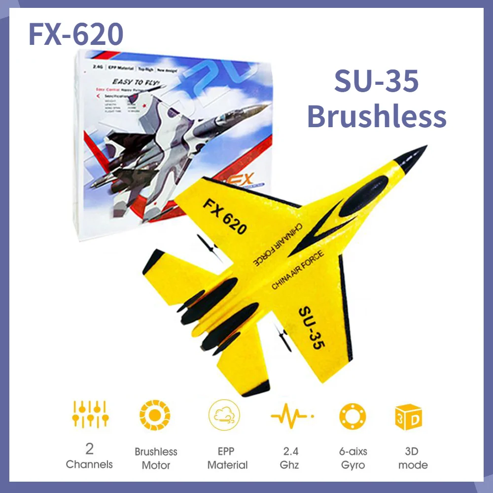 RC Foam Aircraft FX-620 SU-35 Airplane 2.4G Radio Control Glider Fighter EPP - £31.09 GBP+