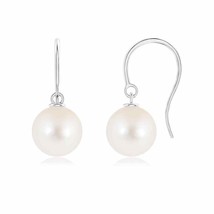 ANGARA Freshwater Pearl Fish Hook Earrings in 925 Silver for Women (Size-8mm) - £105.54 GBP+