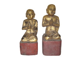 Antique Burmese Disciples 19th - £511.30 GBP