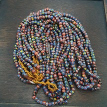 Perles vintage style vénitien africain en verre chevron 6,5-6 mm long brin - $25.99