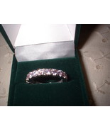 LadiesJessica Replica Pink Russian CZ 21 Stone Wedding Band - $57.60 CAD