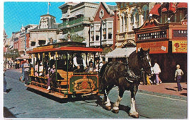 Florida Postcard Disney Good Old Days Horse Drawn Streetcar Main Street - £1.71 GBP