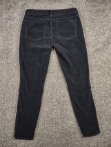 J. Crew Jeans Women 27 Black Corduroy Toothpick Skinny Stretch Ankle Zip Pants - £11.15 GBP