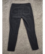 J. Crew Jeans Women 27 Black Corduroy Toothpick Skinny Stretch Ankle Zip... - £11.03 GBP