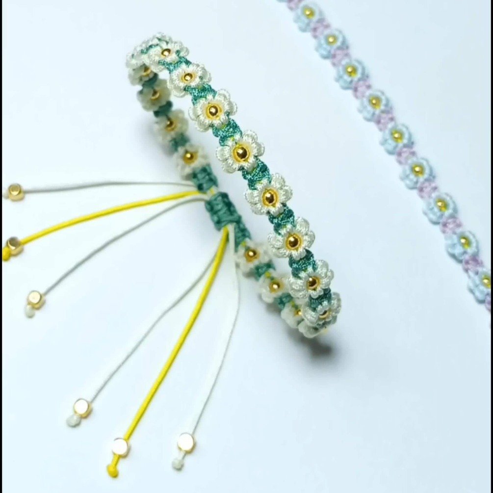 Enchanted Daisy Bracelet DIY - Flower Jewelry - Boho Craft Tutorial - $3.99