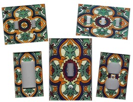 MEXICAN TALAVERA TILE Image Home Decor Light Switch Plates and Outlets - £5.75 GBP+
